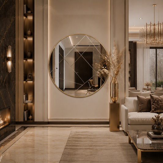 Fendi Circular Gold Frame Mirror
