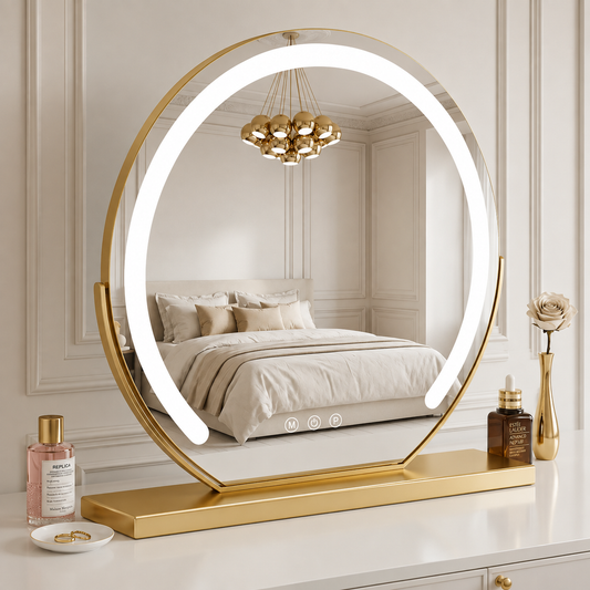 Gold LED Vanity Make Up Mirror