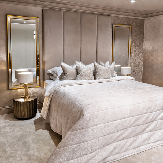 The Desiree Pair of Gold Framed Wall Mirrors