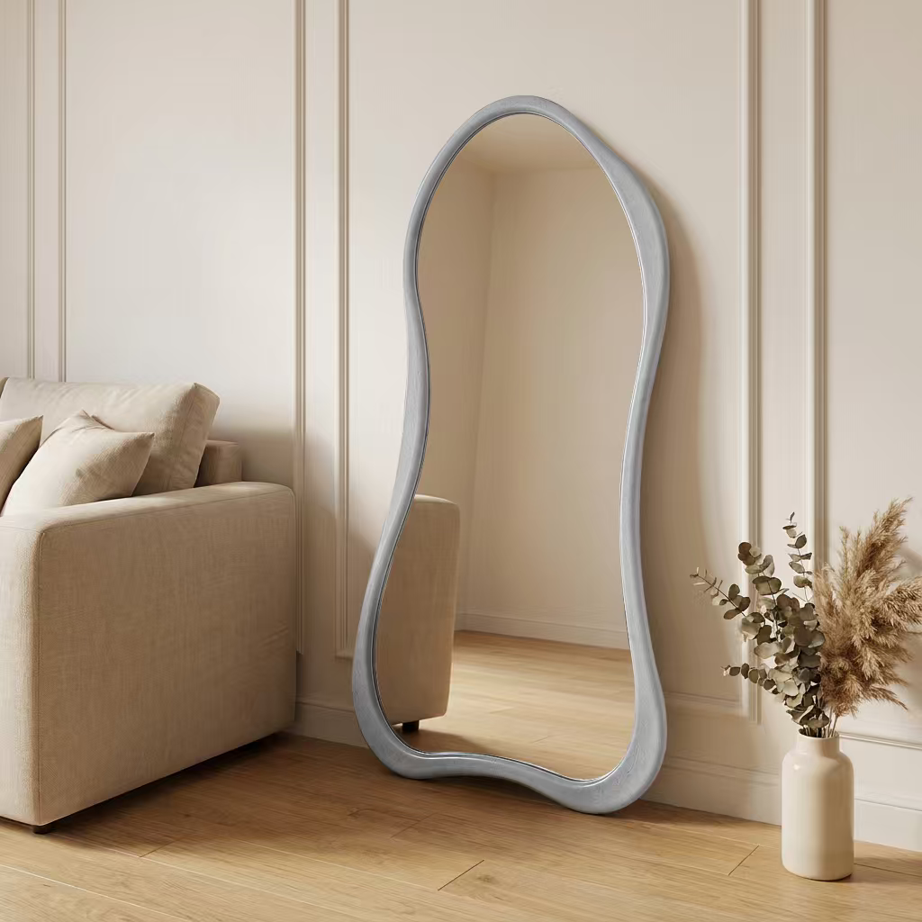 Marble Effect Irregular Full Length Mirror