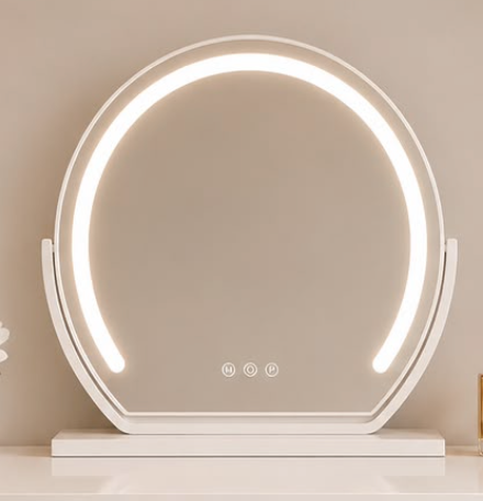 The Clara Dressing Table - Beige (Stool & Mirror Set)