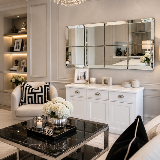 Set of 8 Panel Wall Mirrors