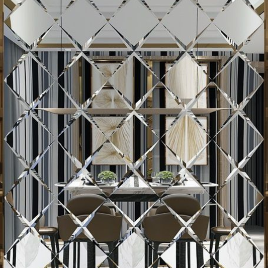 Large Multi Diamond Wall Mirror