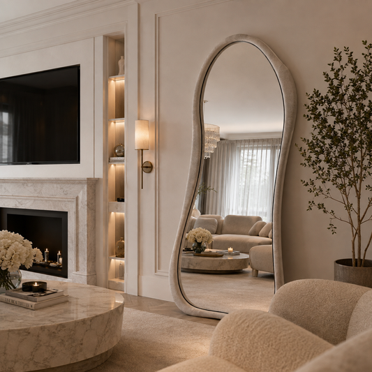 Stone Effect Irregular Full Length Mirror