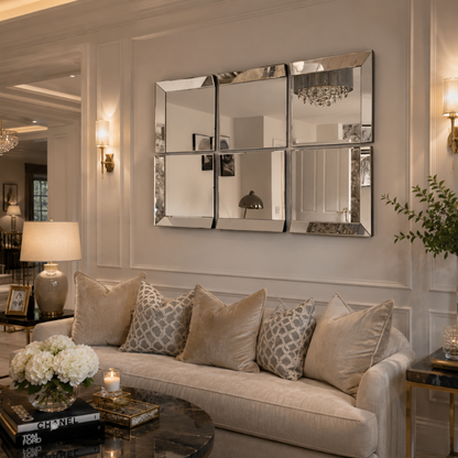 Set of 6 Panel Wall Mirrors