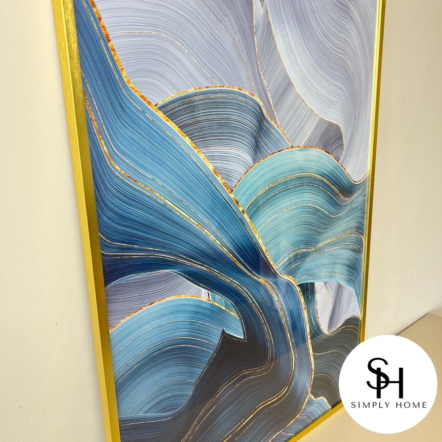 Abstract Blue Ribbon