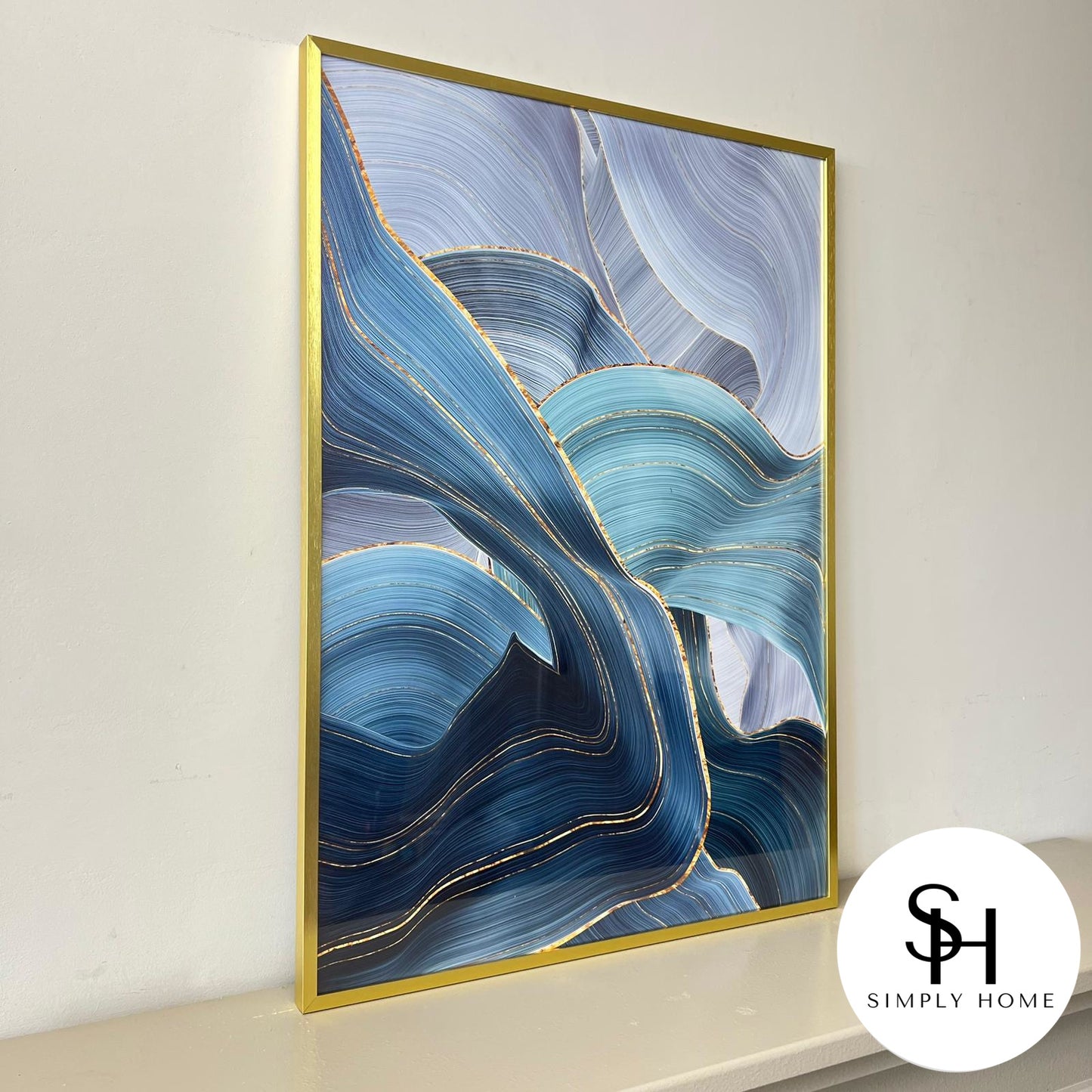 Abstract Blue Ribbon