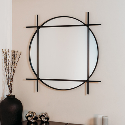 The Aurora Black Framed Wall Mirror