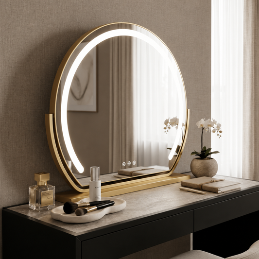 Gold LED Vanity Make Up Mirror