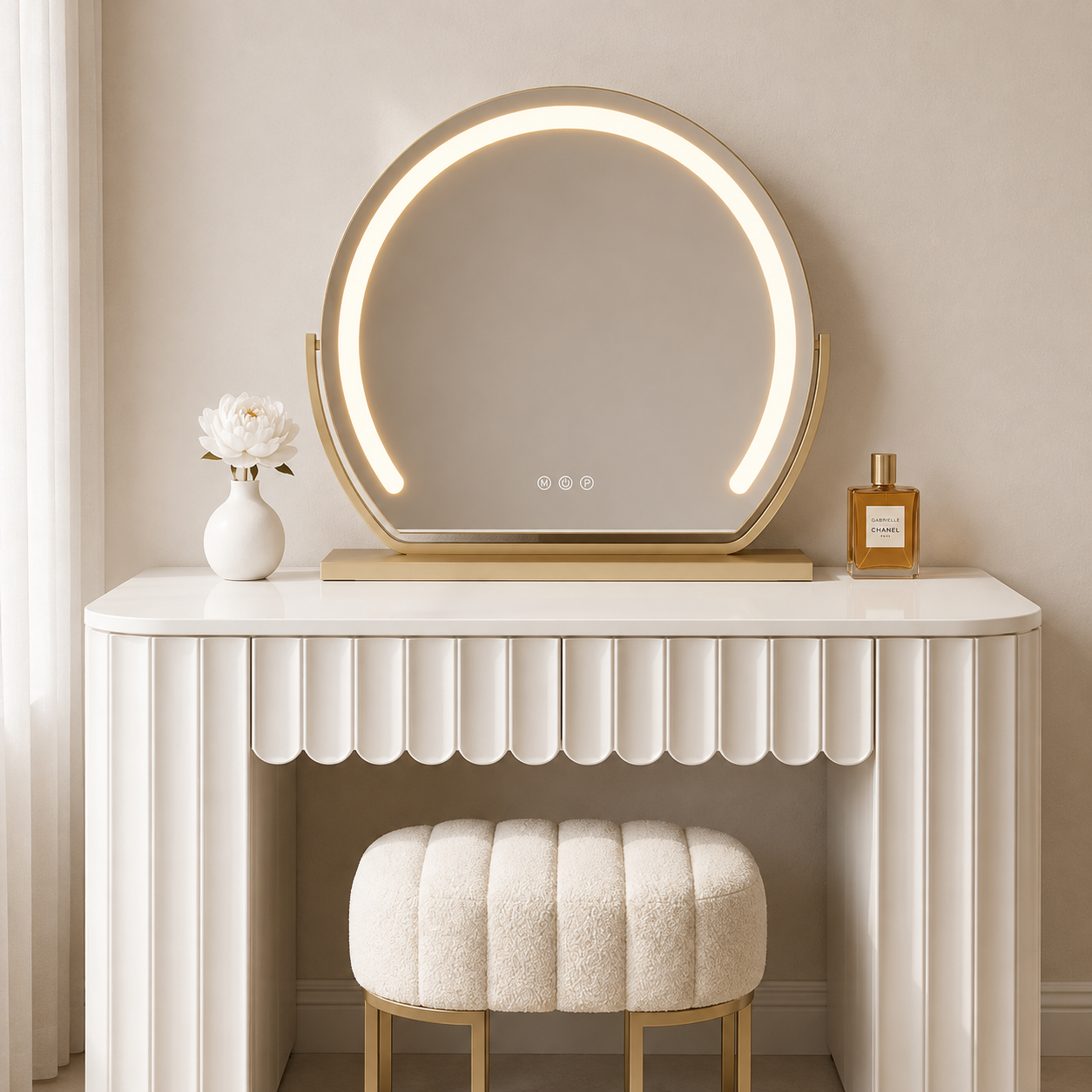Gold LED Vanity Make Up Mirror
