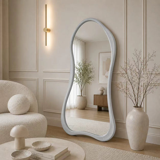 Marble Effect Irregular Full Length Mirror
