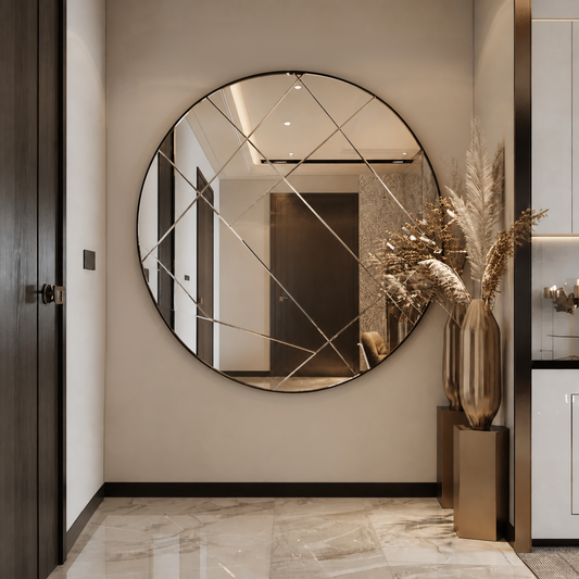 Fendi Circular Black Frame Mirror