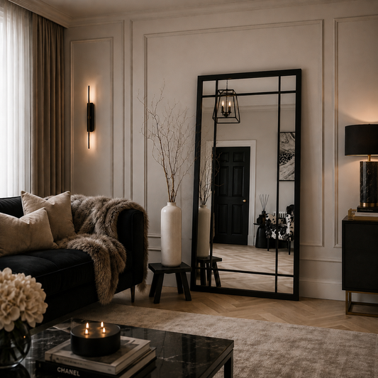 The Gentry Black Framed Wall Mirror
