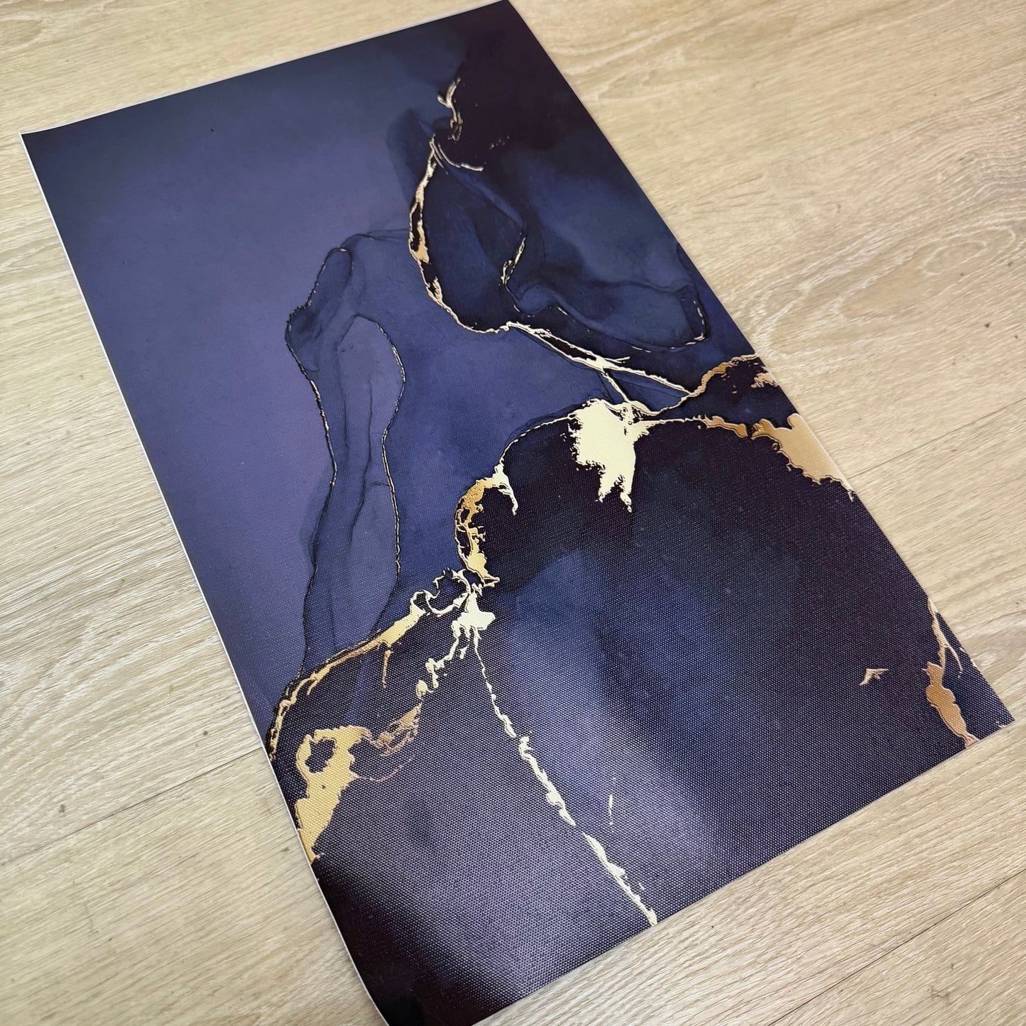 'Gold Lightening' Canvas