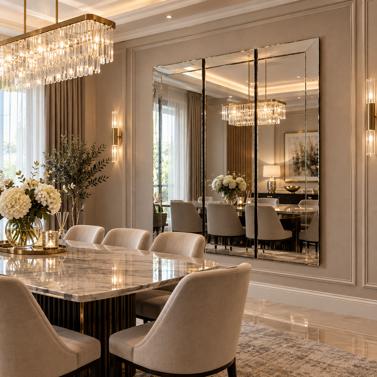 Opulence 3 Panel Floor Length Mirrors