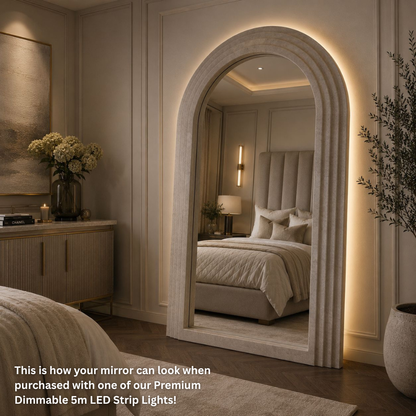 Marble Stepped Arch Full Length Mirror