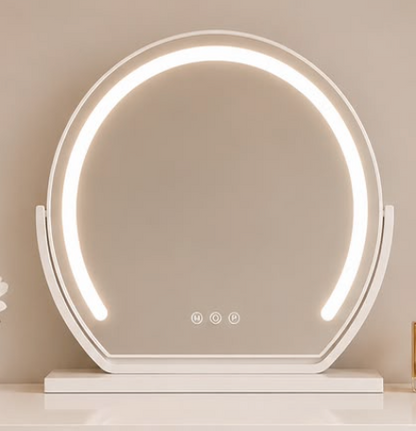The Clara Dressing Table - Beige (Stool & Mirror Set)