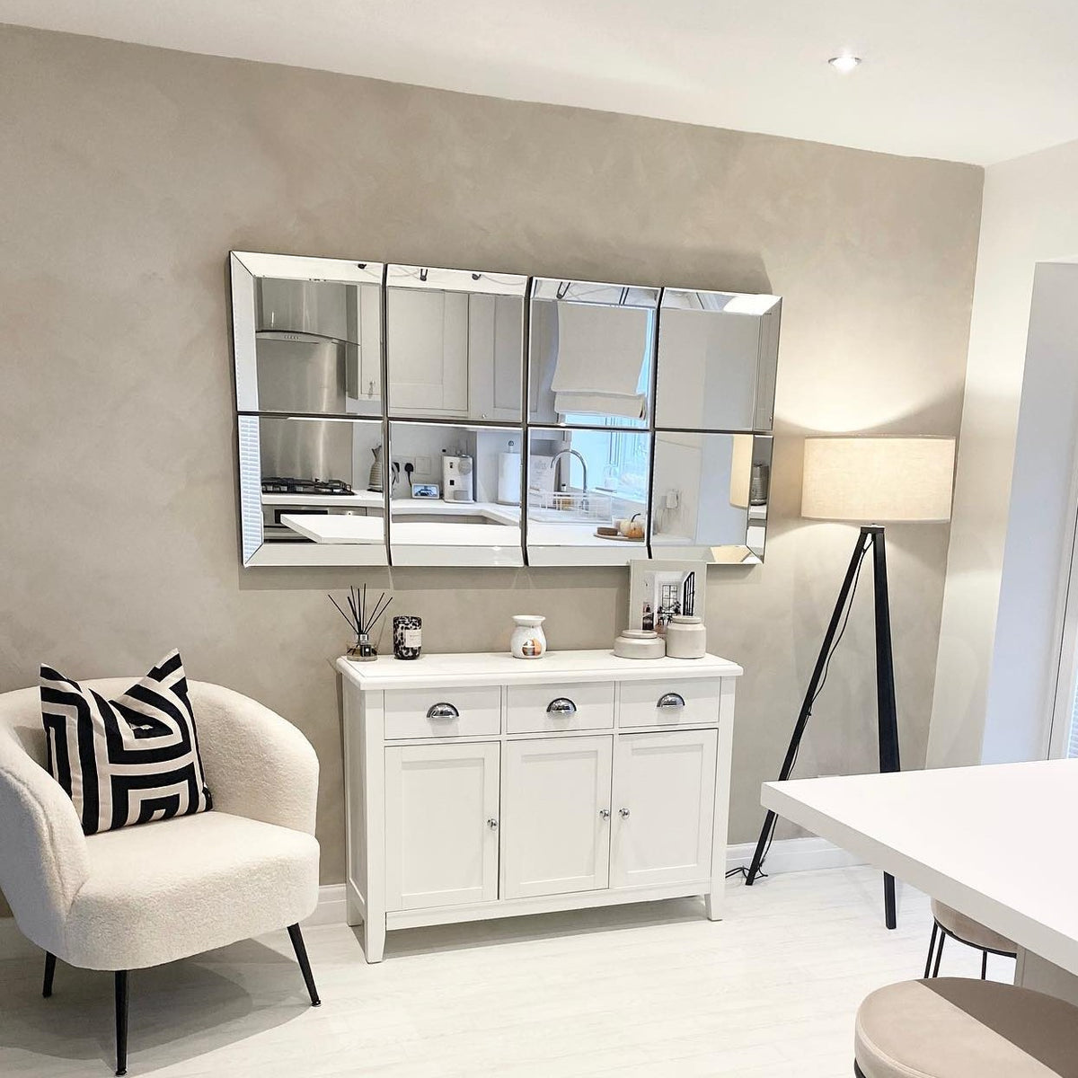 Set of 8 Panel Wall Mirrors