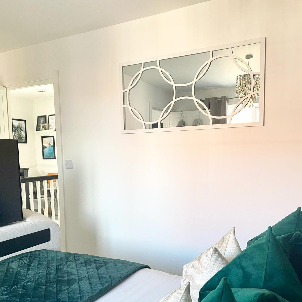 White Orion Rectangular Wall Mirror