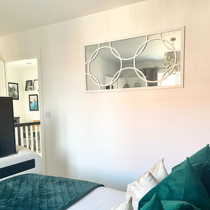 White Orion Rectangular Wall Mirror
