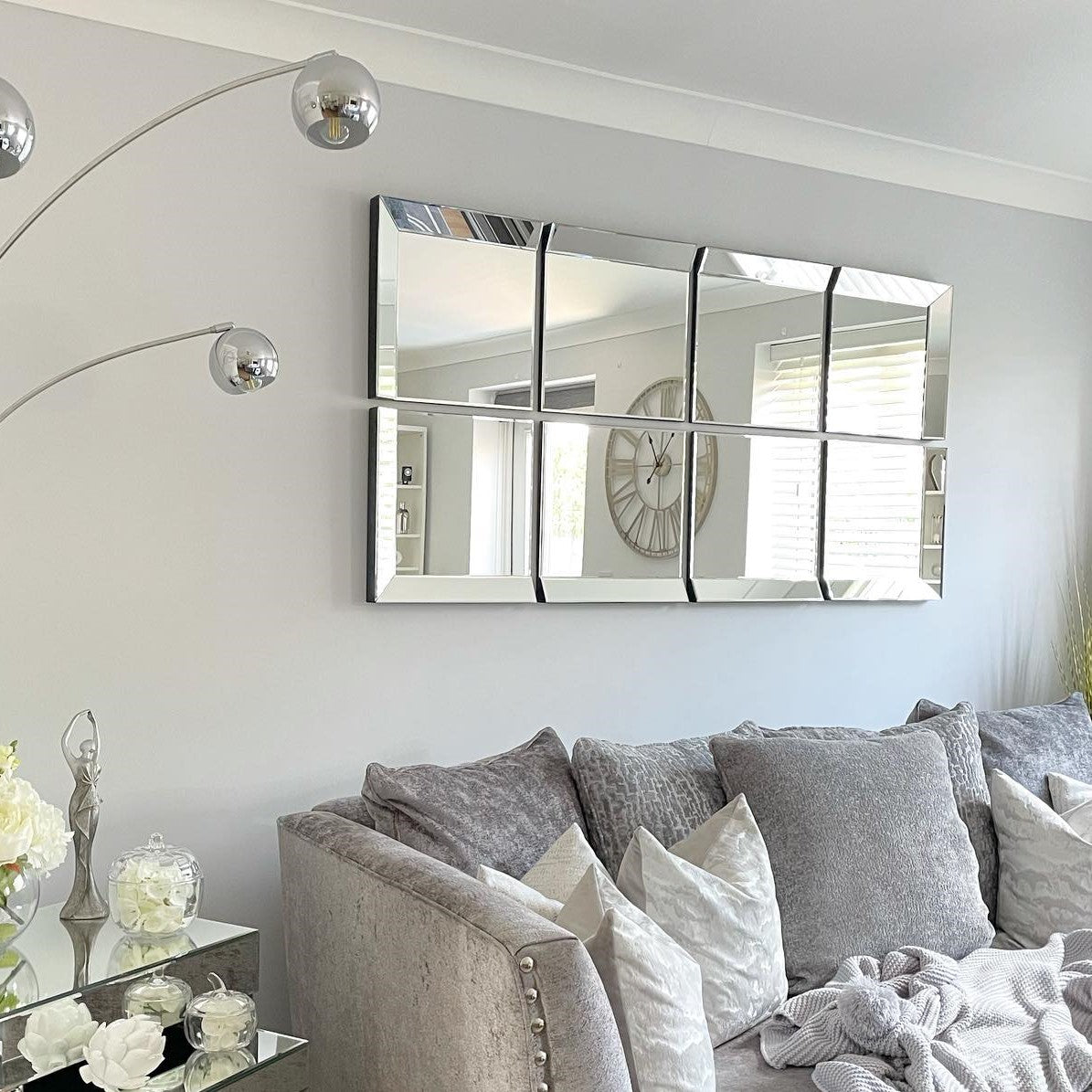 Set of 8 Panel Wall Mirrors