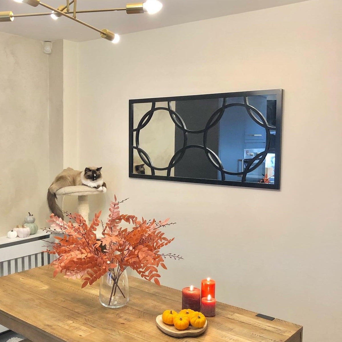 Black Orion Rectangular Wall Mirror