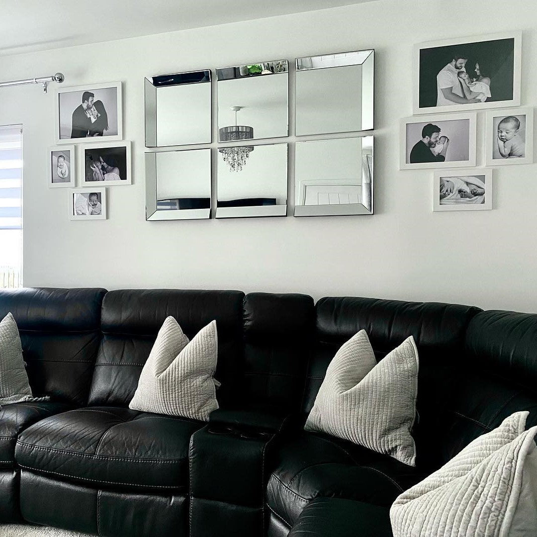 Set of 6 Panel Wall Mirrors