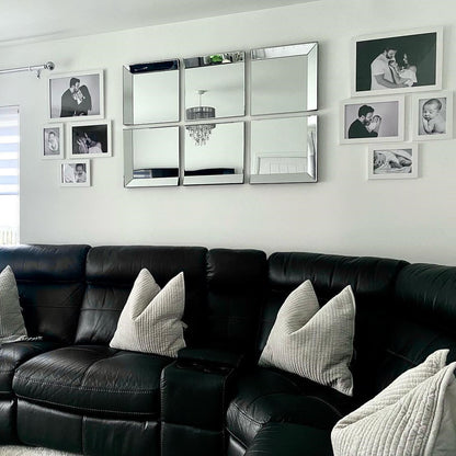 Set of 6 Panel Wall Mirrors