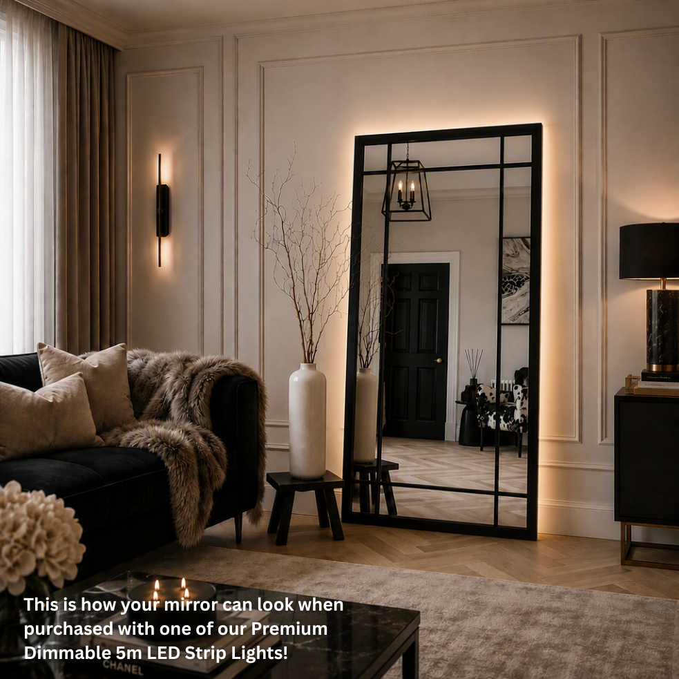The Gentry Black Framed Wall Mirror