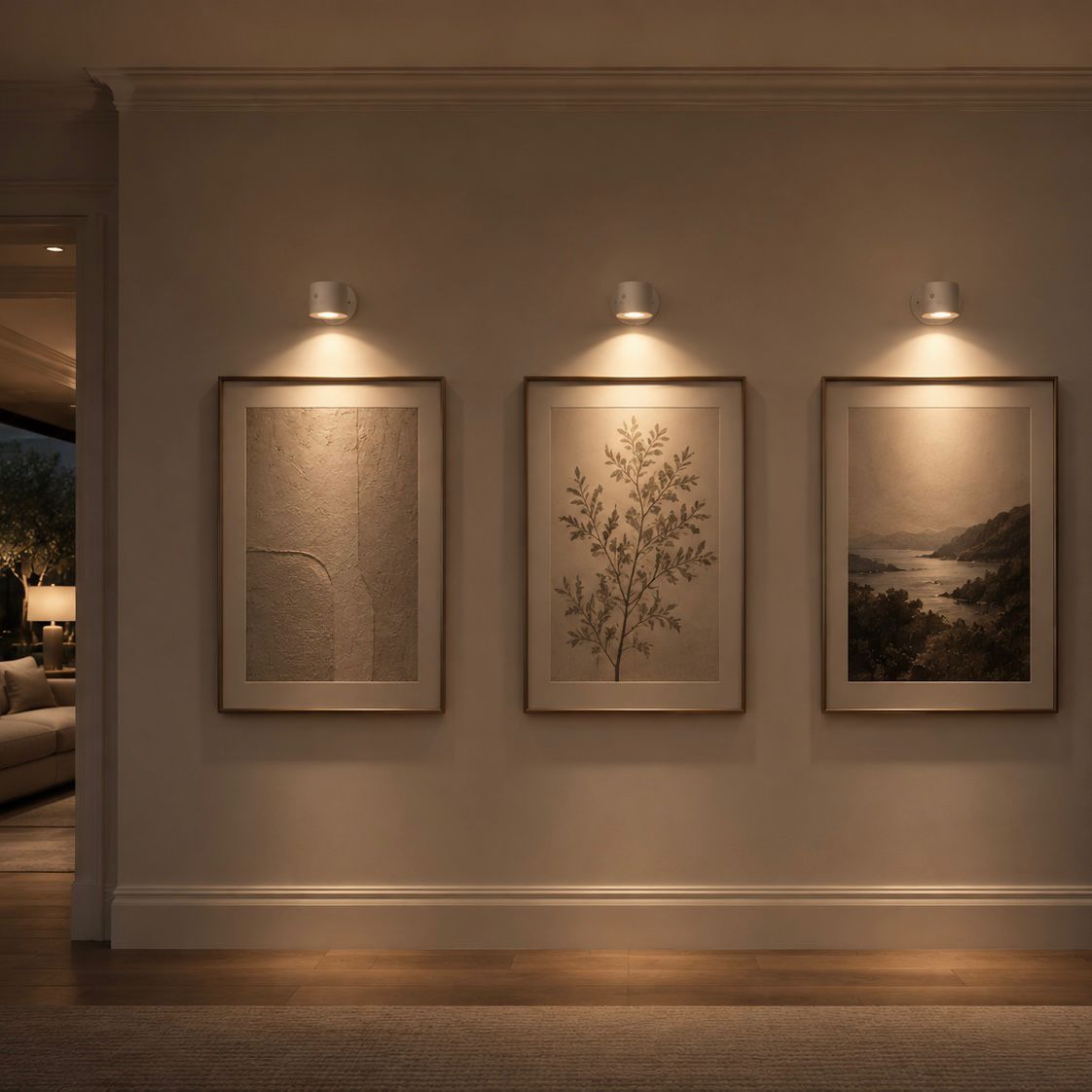 White Wireless Stick On Wall Lights