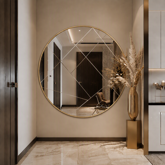 Fendi Circular Gold Frame Mirror