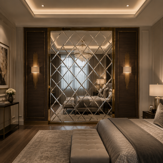 Large Multi Diamond Wall Mirror