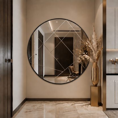 Fendi Circular Black Frame Mirror
