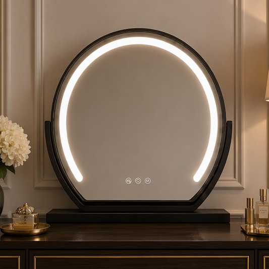 Black LED Vanity Make Up Mirror