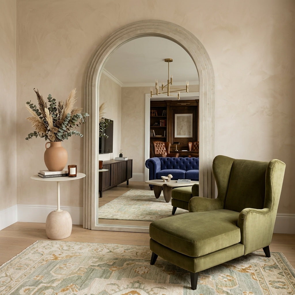 Marble Stepped Arch Full Length Mirror