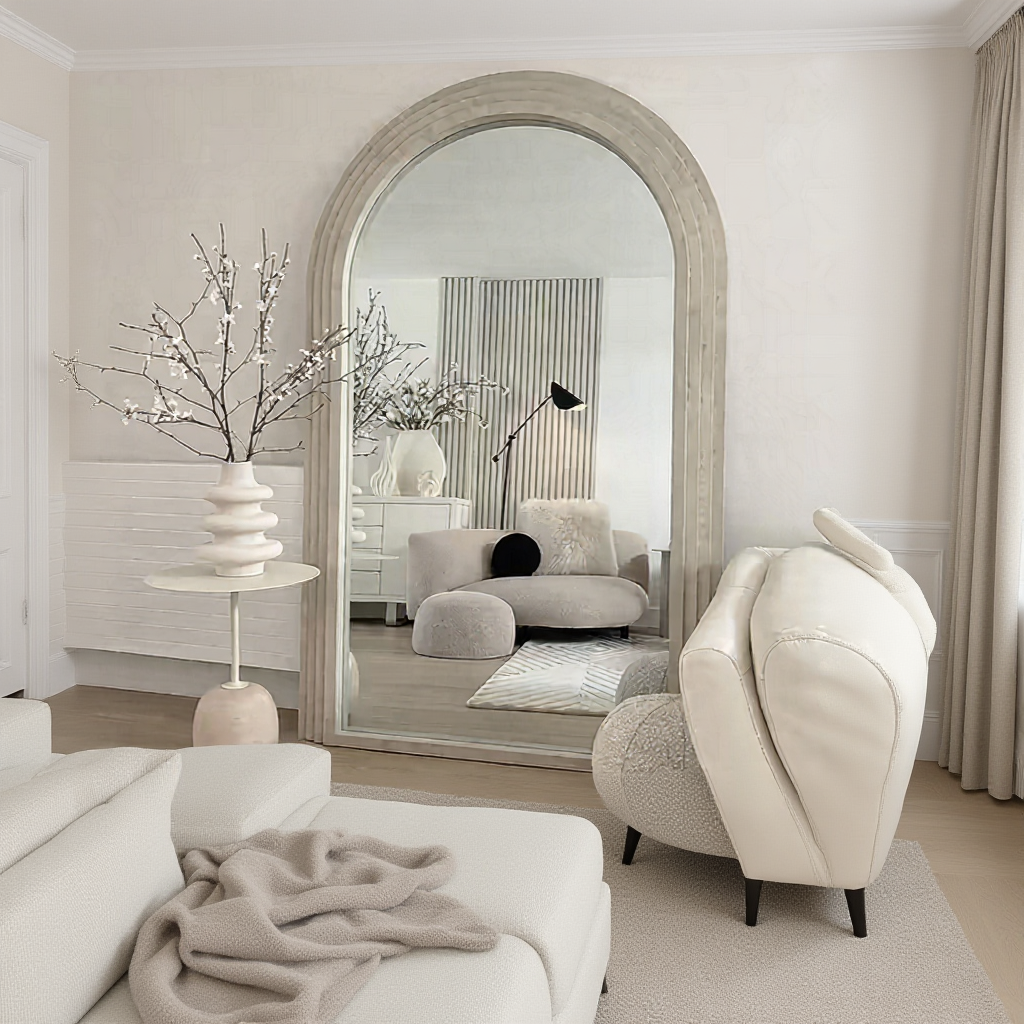 Marble Stepped Arch Full Length Mirror