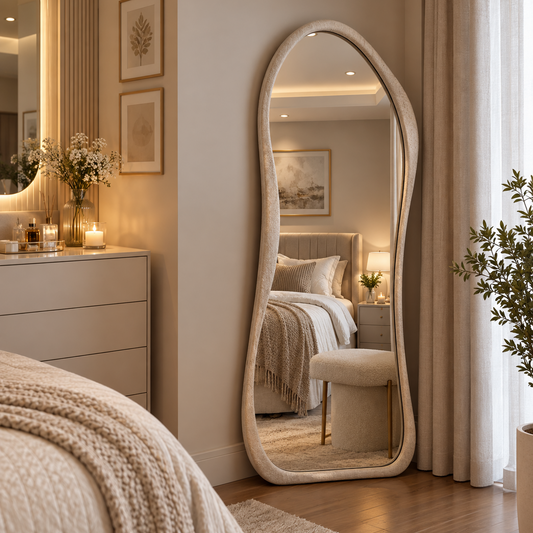 Stone Effect Irregular Full Length Mirror