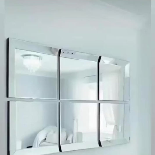 Set of 6 Panel Wall Mirrors